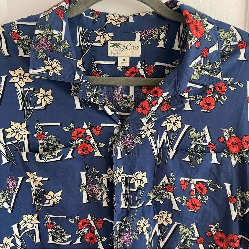 J.Crew Men's Medium Heatwave Summer Floral Short Sleeve Button Up​​​​​ - Picture 4 of 8